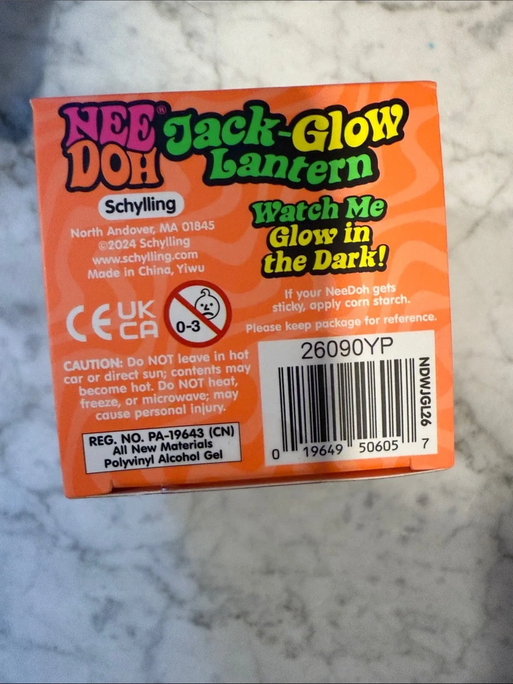 NeeDoh Jack-Glow Lantern Kids Toy - Orange Glow